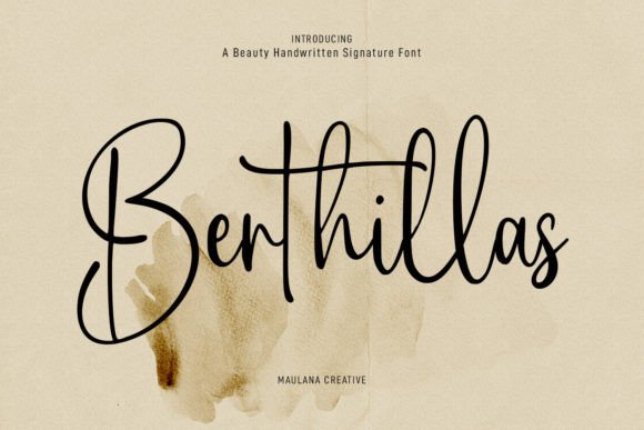 Berthillas: A Modern Script Font for Digital Branding