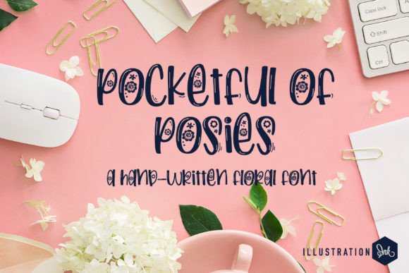 Charming Pocketful of Posies Font for Web Design