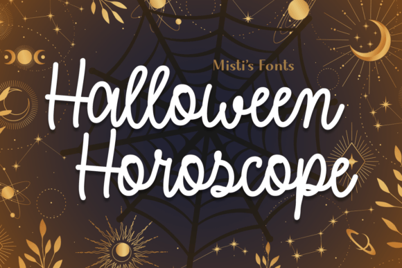 Halloween Horoscope: A Spooky Script Font for Digital Design
