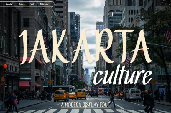 Jakarta Culture: A Unique Display Font for Creative Digital Design