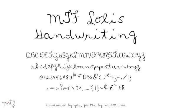 Loli's Handwriting: A Versatile Web Designer Font