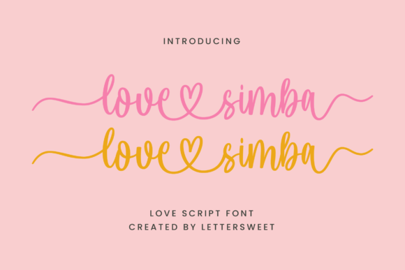 Love Simba: The Elegant Script Font for Digital Creators