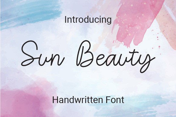 Sun Beauty: A Handwritten Font for Crafters and Makers