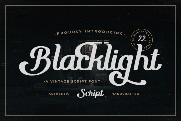 Using Blacklight: A Vintage Script Font for Digital Brands